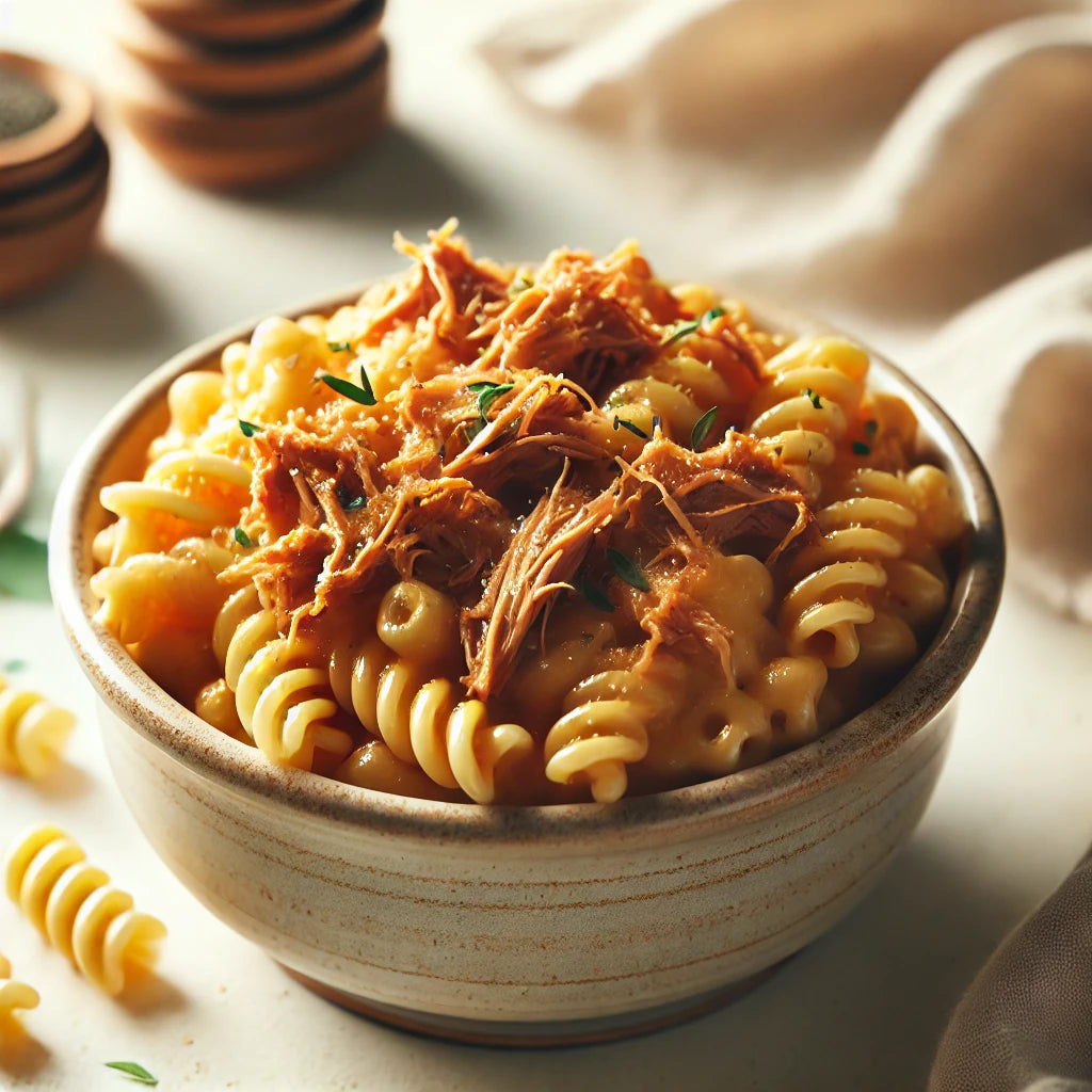 Pulled Pork Mac 'N' Cheese on Keto Pasta