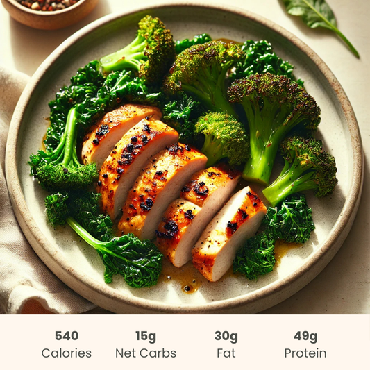 Blackened Chicken with Kale & Broccoli