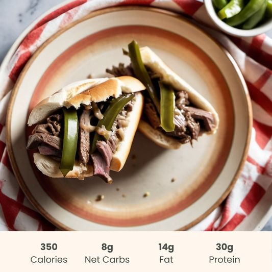 Philly Cheesesteak Sub On Complete Protein Bun