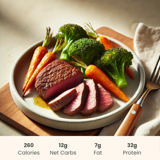 Lean : Steakhouse Beef with Roasted Broccoli & Carrots