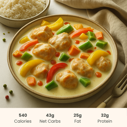 Chicken A La King on Jasmine Rice