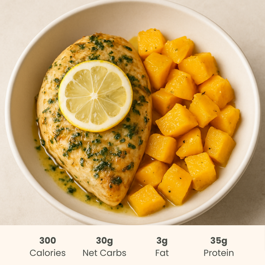 Lean : Lemon Herb Chicken Breast with Squash