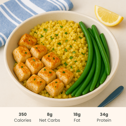 Lean : Moroccan Chicken with Spiced Cauliflower Rice & Green Beans