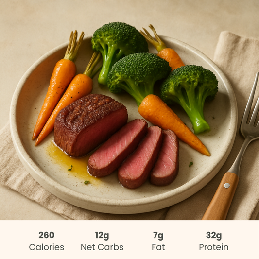 Lean : Steakhouse Beef with Roasted Broccoli & Carrots