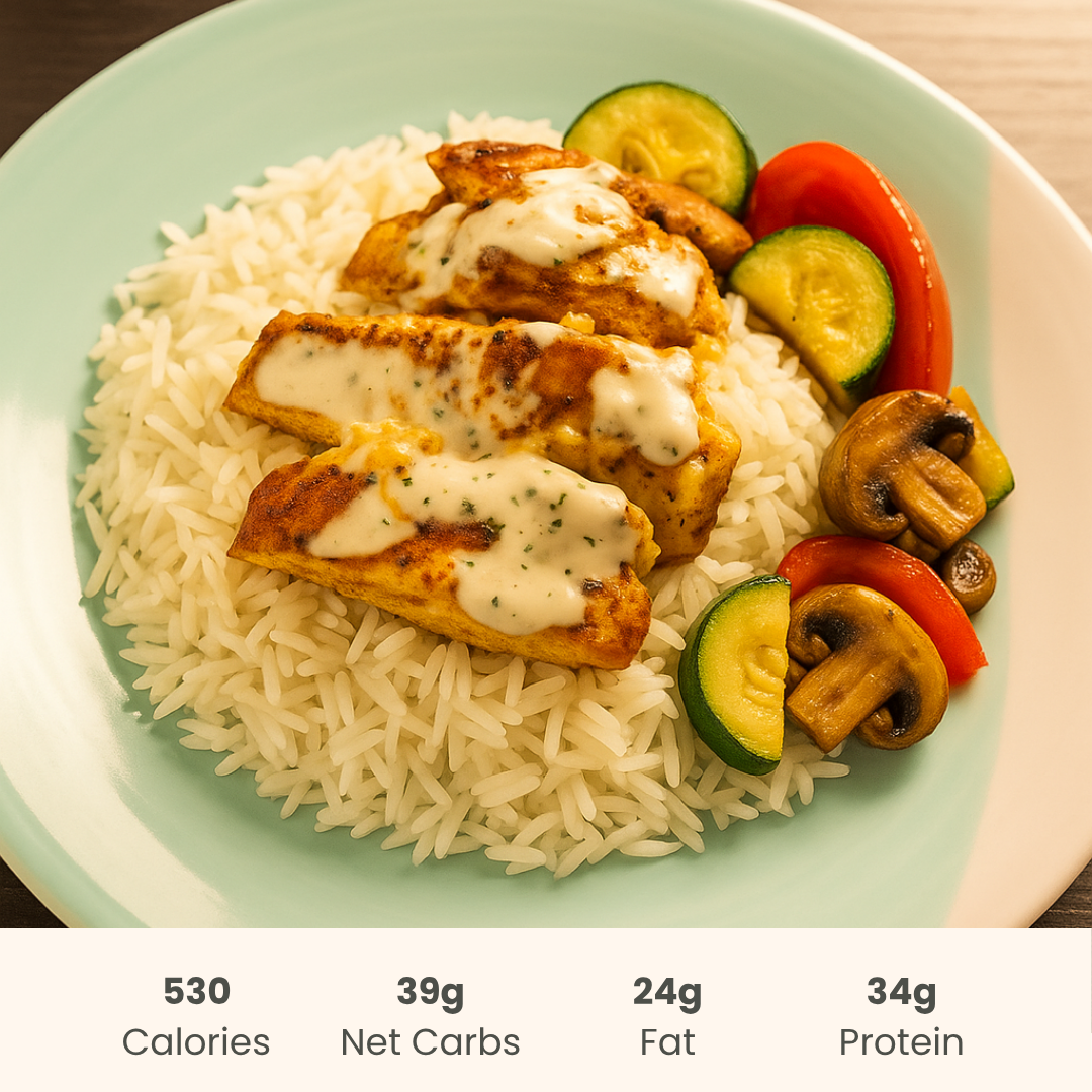 Chicken Shawarma with Vegetables & Basmati Rice