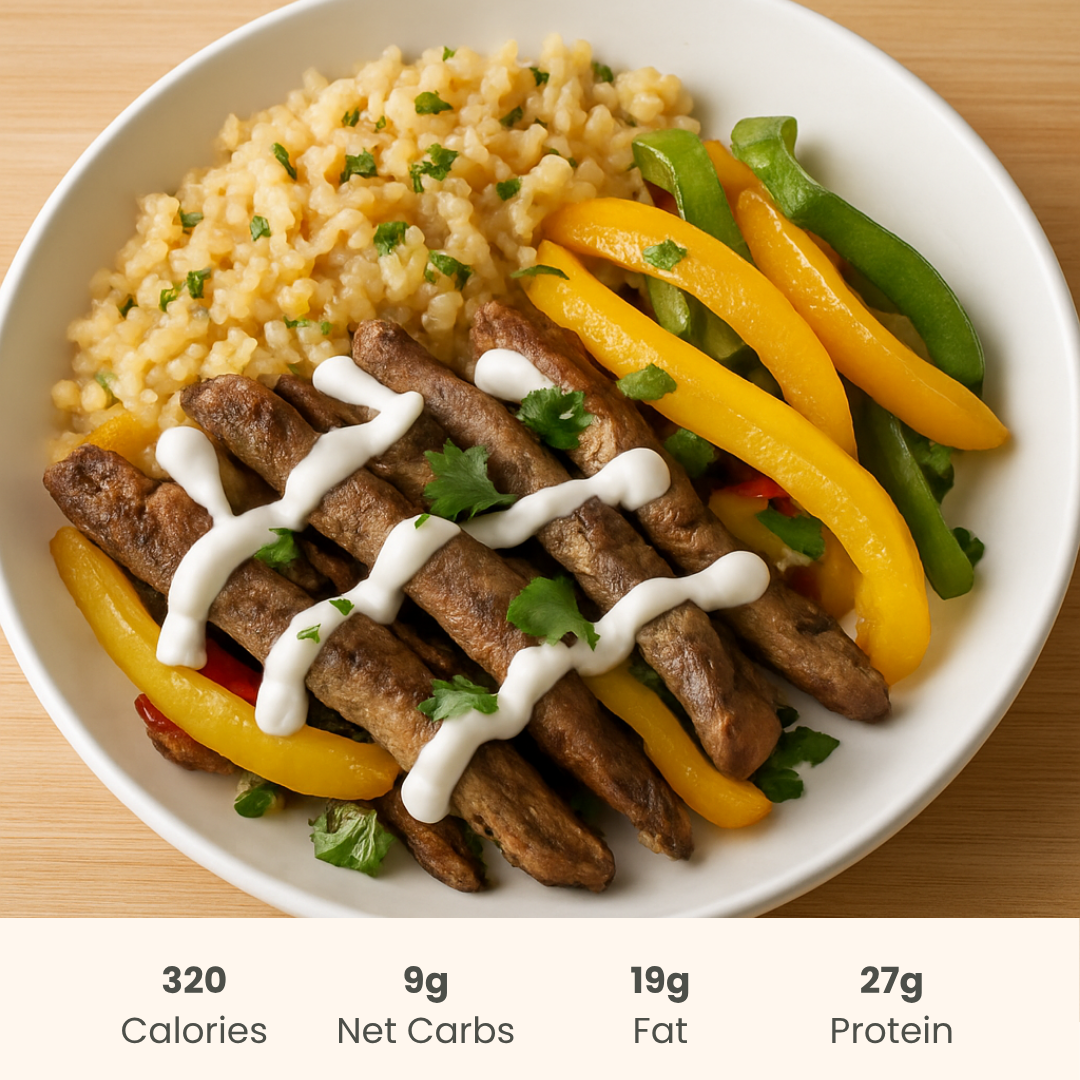 Keto Steak Fajita Bowl