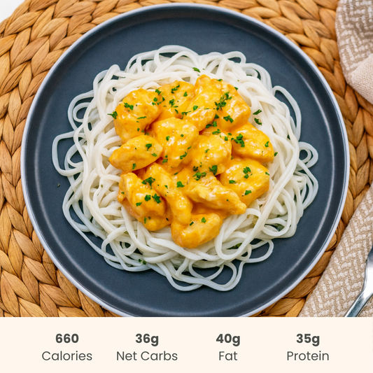 Bang Bang Chicken on Rice Noodles