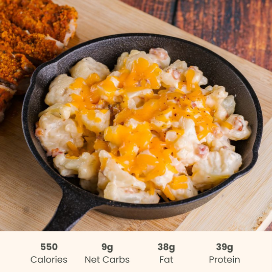 Buttermilk Chicken with Loaded Cauli mac