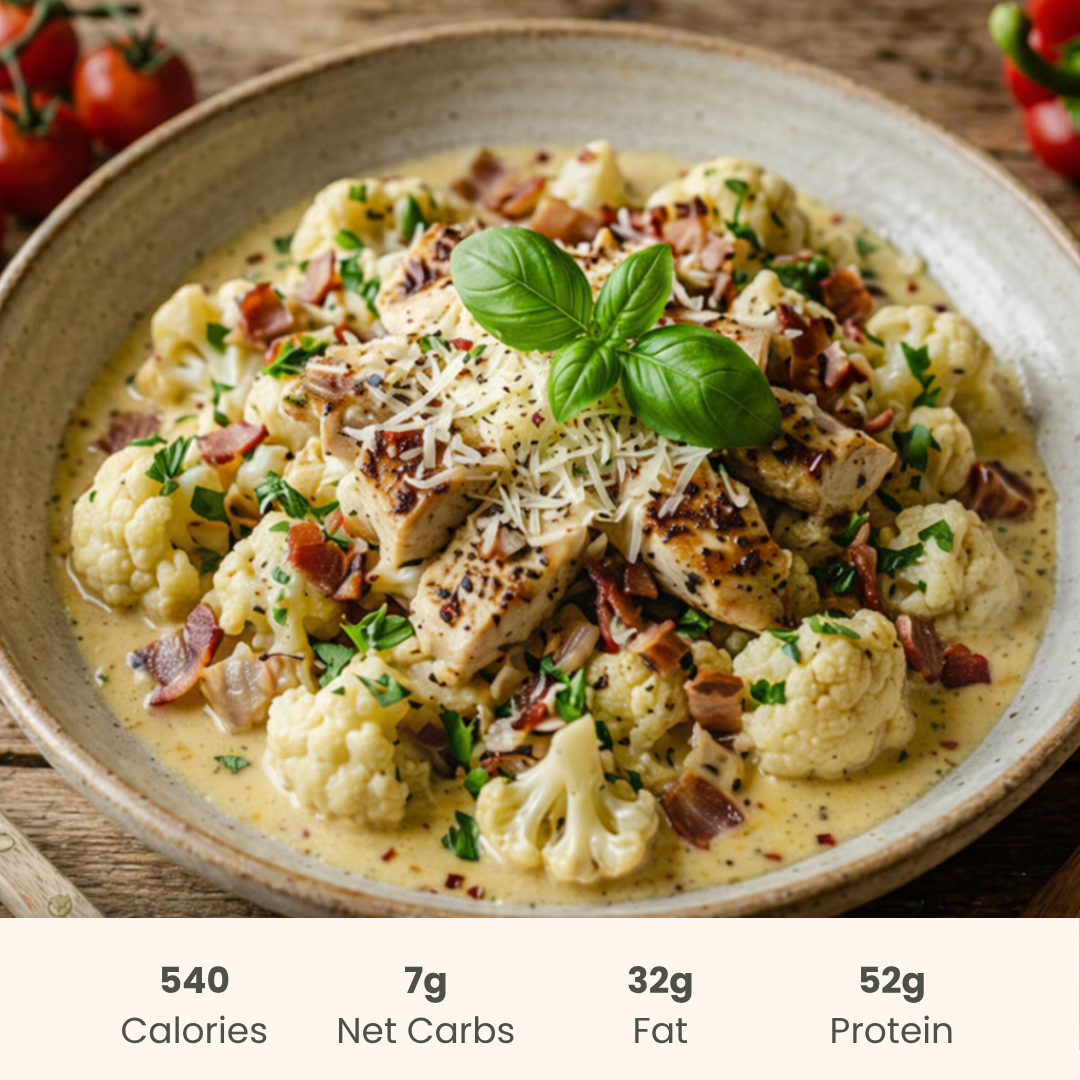 Keto Chicken Carbonara