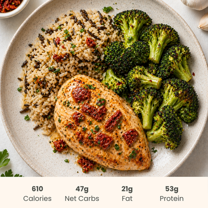 Marry Me Chicken with Broccoli  & Wild Rice