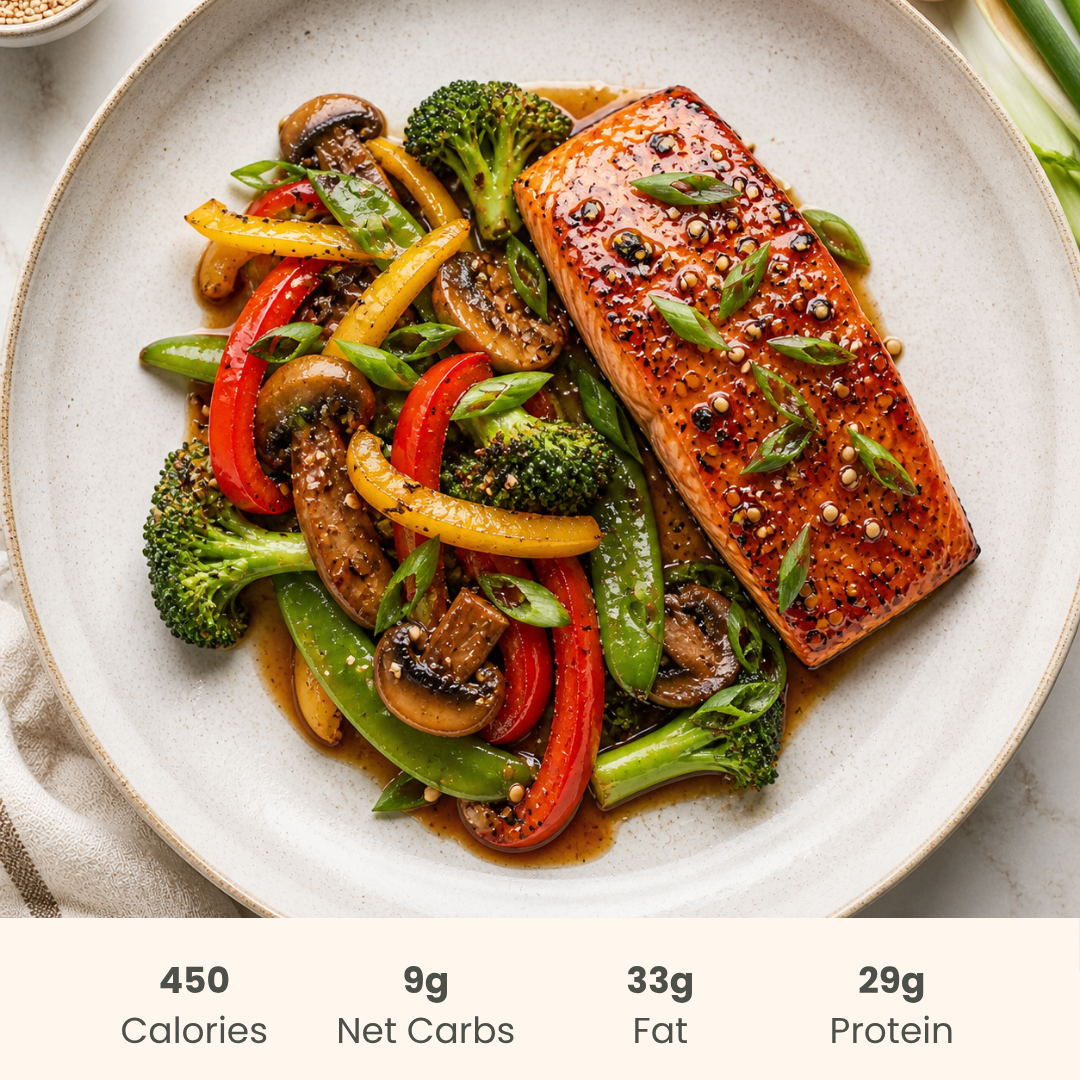 Teriyaki Salmon with Stir-Fried Vegetables