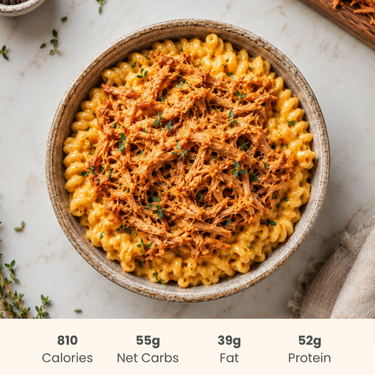Southern BBQ Pulled Pork Protein Pasta Mac n' Cheese