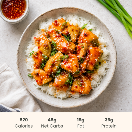Sweet Chili Chicken Bowl on Jasmine Rice