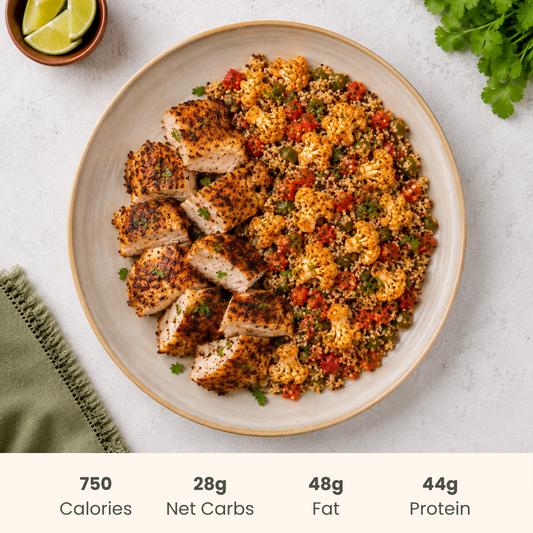 Tex-Mex Chicken with Mexican Cauliflower & Quinoa