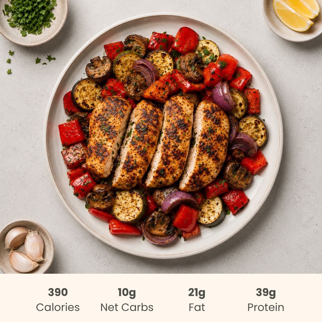 Peri Peri Chicken with Herbed Vegetables