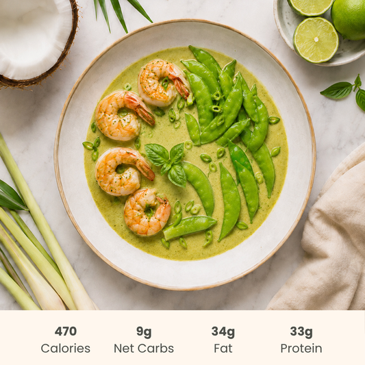 Thai Green Coconut Curry Shrimp Stir Fry