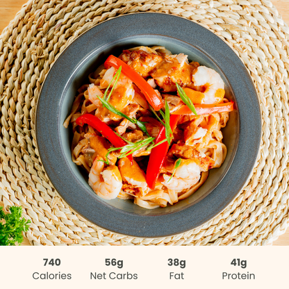 Pad Thai with Chicken & Shrimp on Rice Noodles