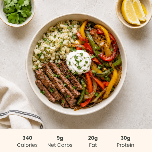 Keto Steak Fajita Bowl