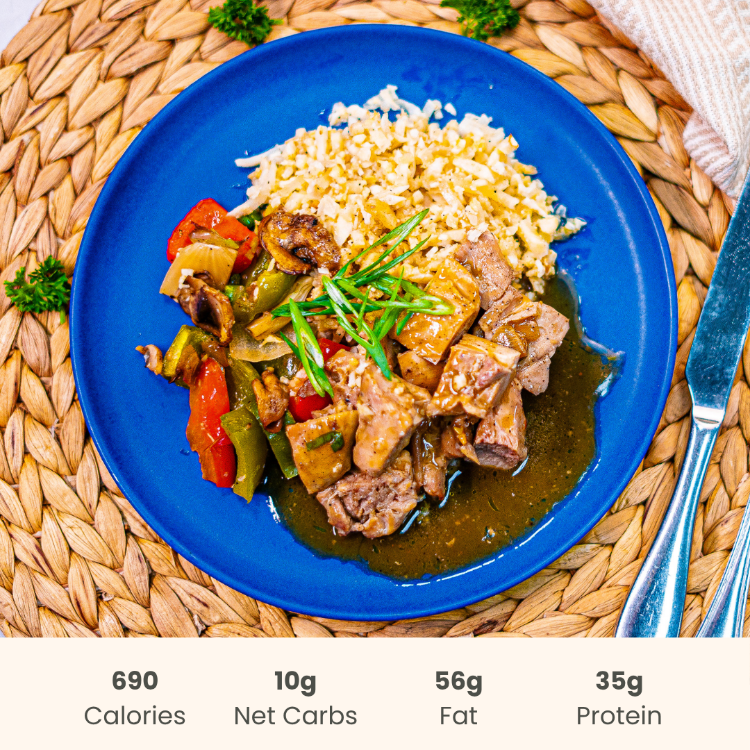 General Tso Chicken on Cauliflower Rice