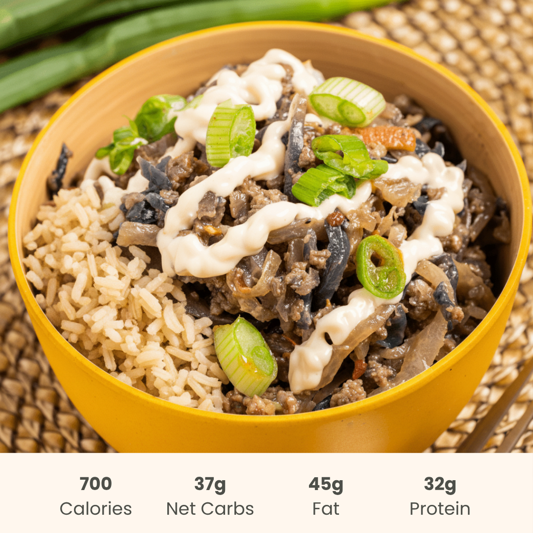 Egg Roll In a Bowl on Brown Rice