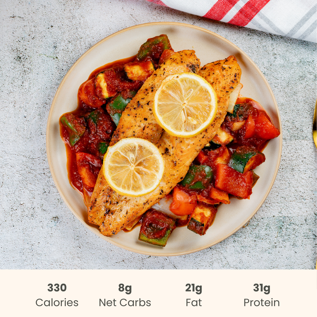 White Fish Fillet with Mediterranean Ratatouille