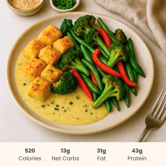Golden Chicken with Vegetable Sauté