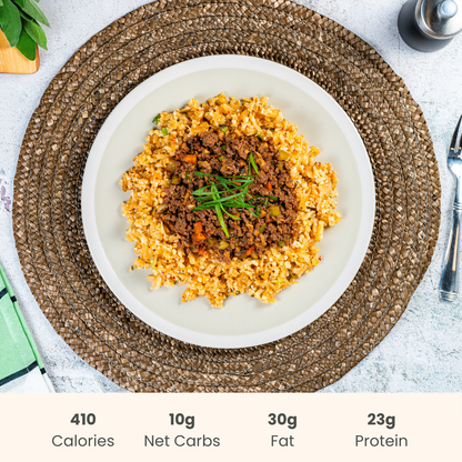 Korean Bulgogi Bolognese with Cauliflower Fried Rice