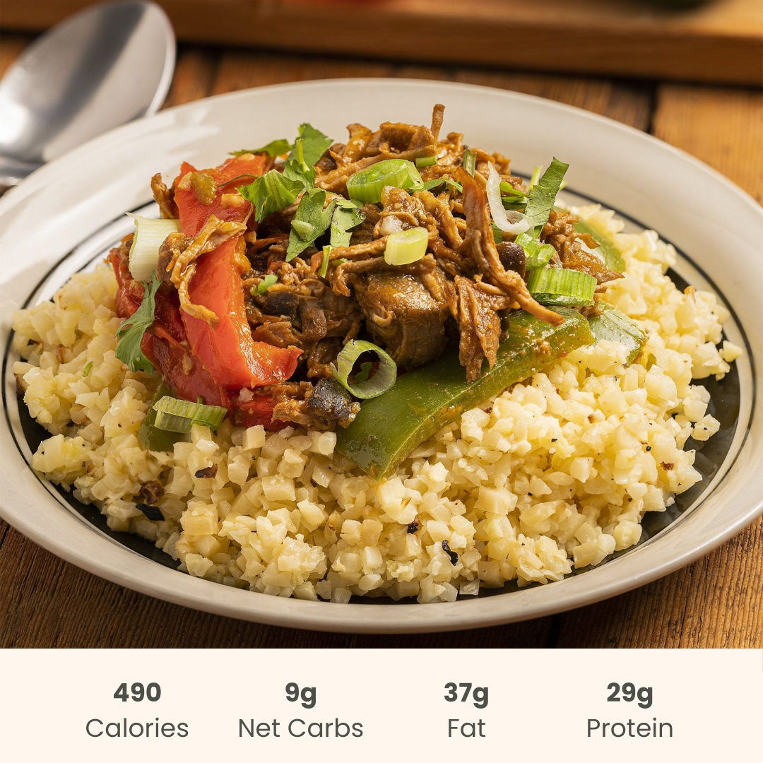 Cuban Pork with Cauliflower Rice