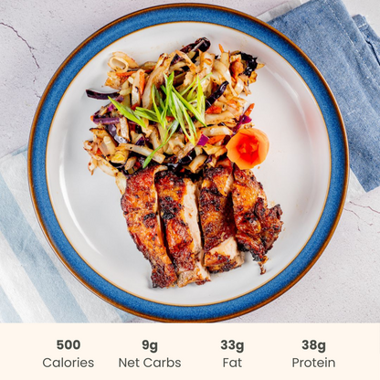 Jerk Chicken with Cabbage Stir Fry