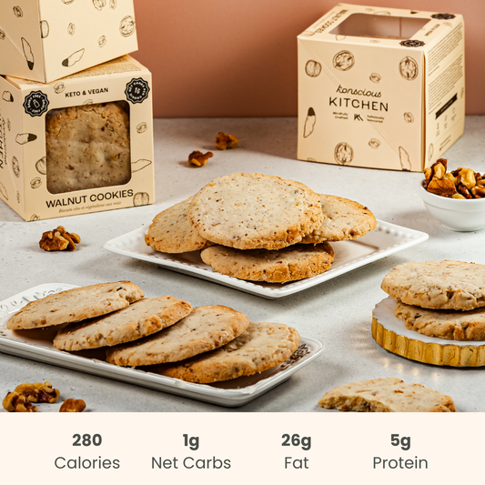Konscious Kitchen : Keto Walnut Cookies 5 Pack