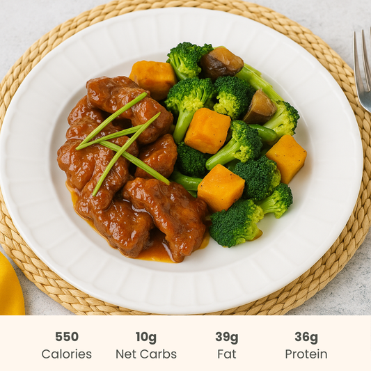 Garlic Ginger Sticky Pork with Stir Fry