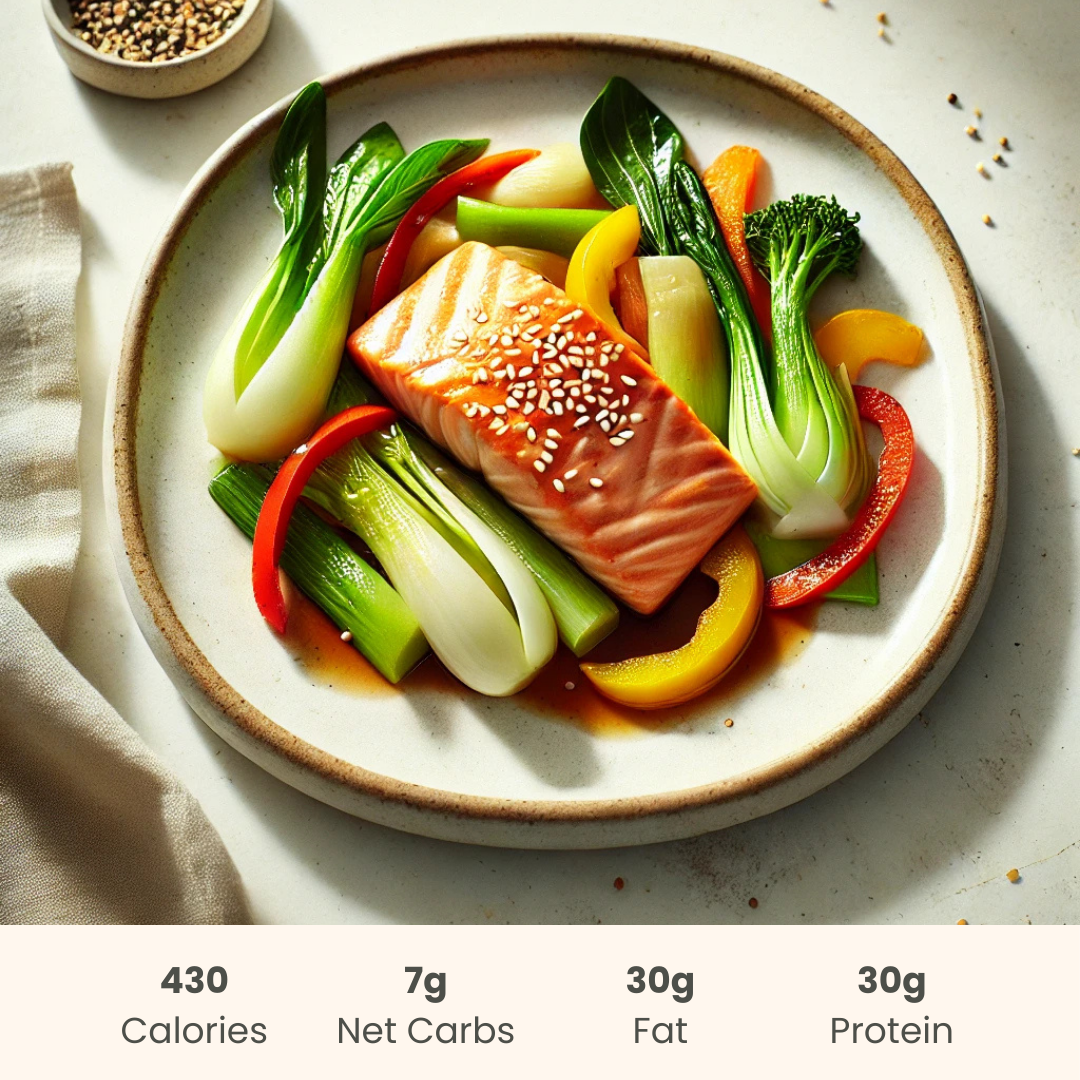 Teriyaki Salmon with Stir-Fried Vegetables