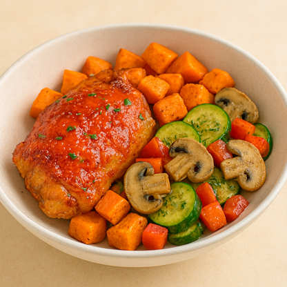 Peri Peri Chicken with Herbed Vegetables & Sweet Potatoes