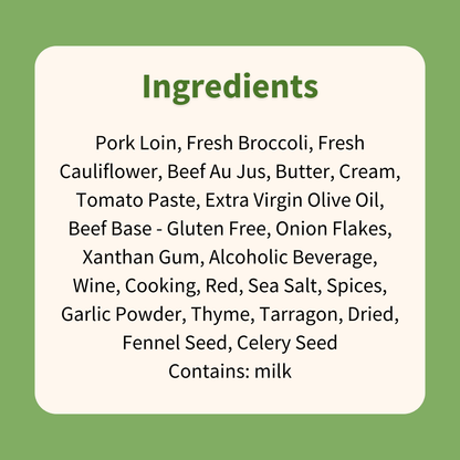 Pork Tenderloin with Broccoli, Cauliflower Mash & Gravy - ketolibriyum