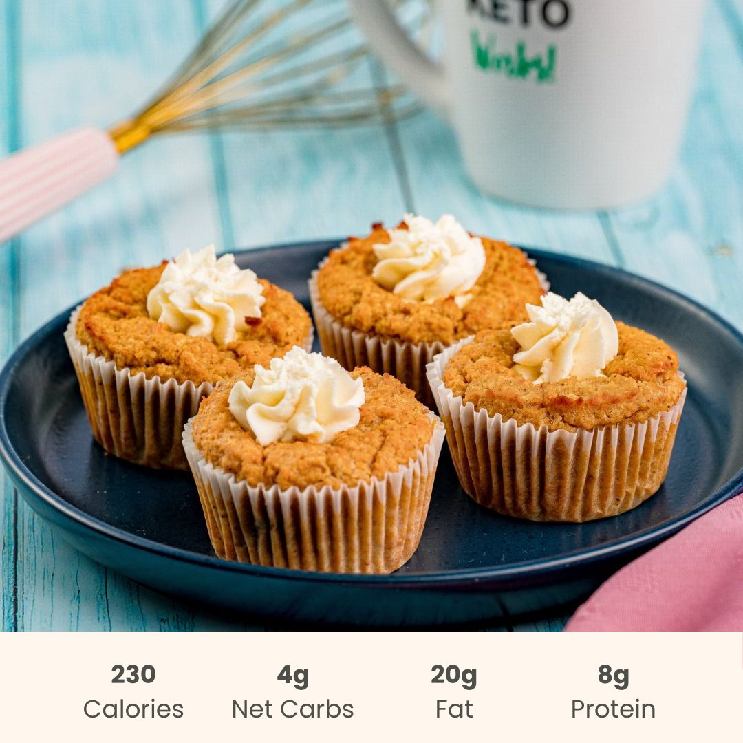 Pumpkin Spice Muffins with Cream Cheese Filling - ketolibriyum