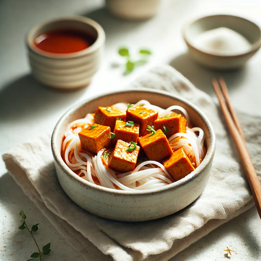 Red Curry Tofu on Konjac Noodles