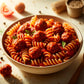 Pasta with Meatballs on Red Lentil Protein Pasta