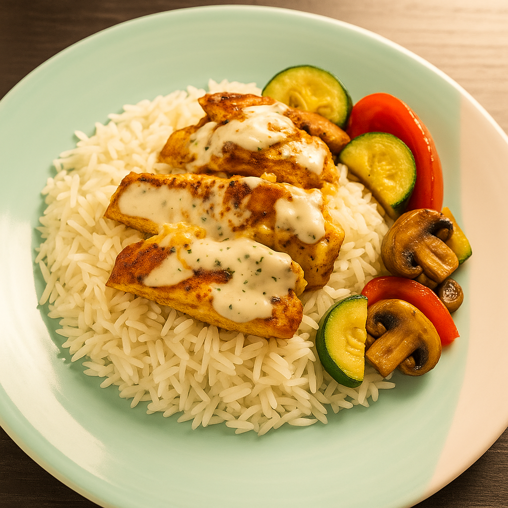 Chicken Shawarma with Vegetables & Basmati Rice