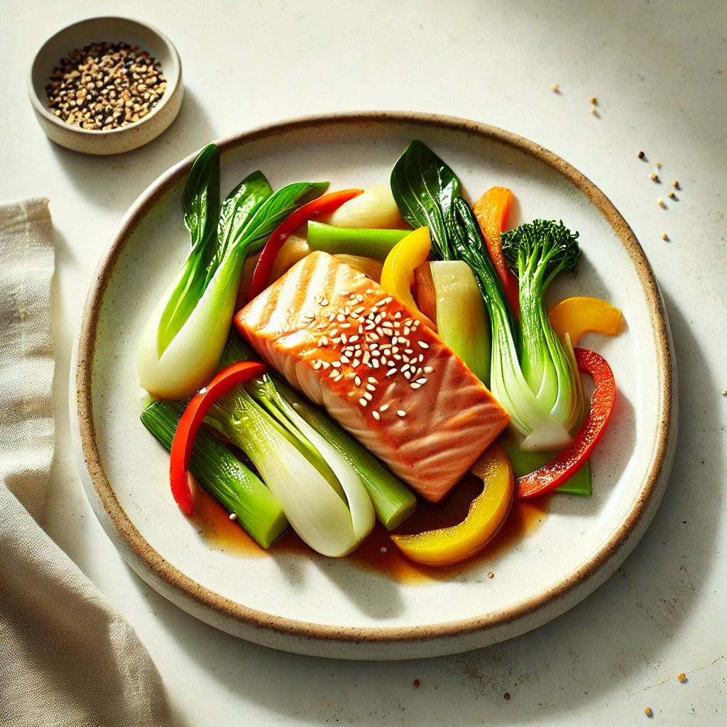 Teriyaki Salmon with Stir-Fried Vegetables