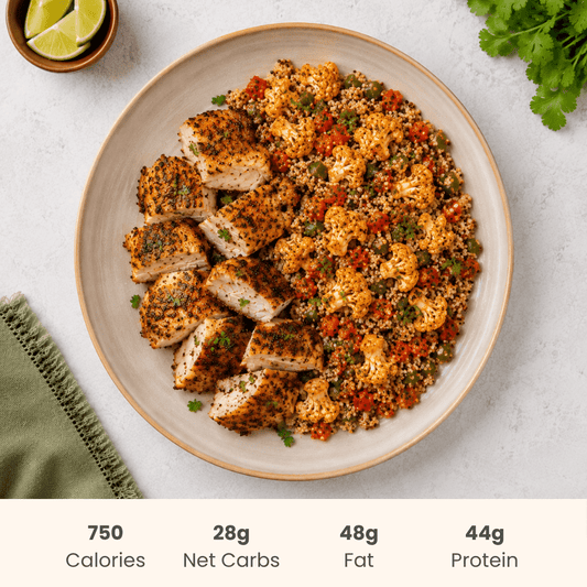 Tex-Mex Chicken with Mexican Cauliflower & Quinoa - ketolibriyum