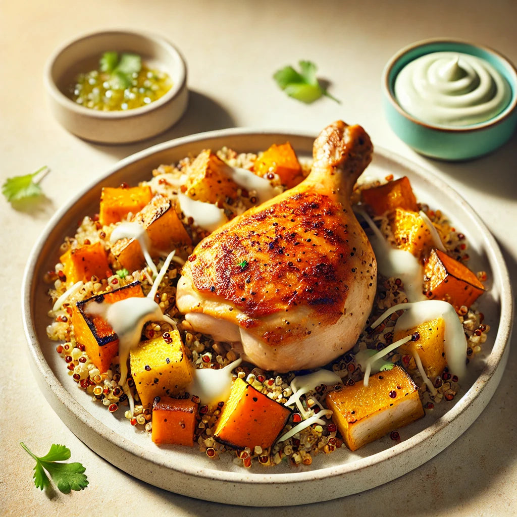 Tex-Mex Chicken with Mexican Quinoa & Roasted Squash