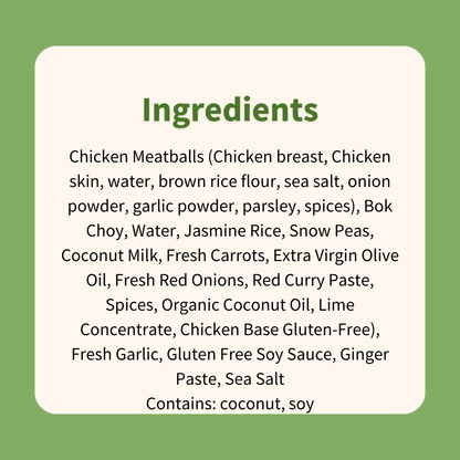 Thai Coconut Curry with Chicken Meatballs, Basmati & Bok Choy Saute - ketolibriyum