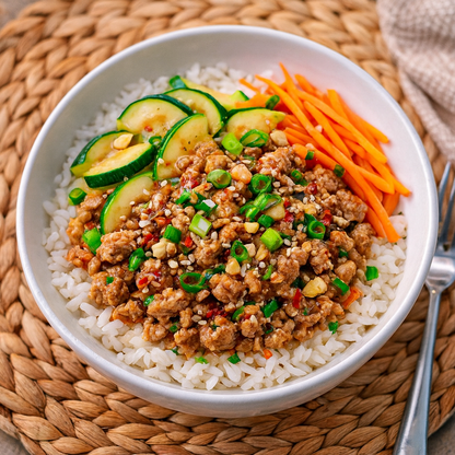 Thai Turkey Bowl on Jasmine Rice