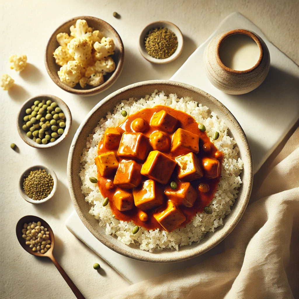 Tofu Tikka Masala on Cauliflower Rice