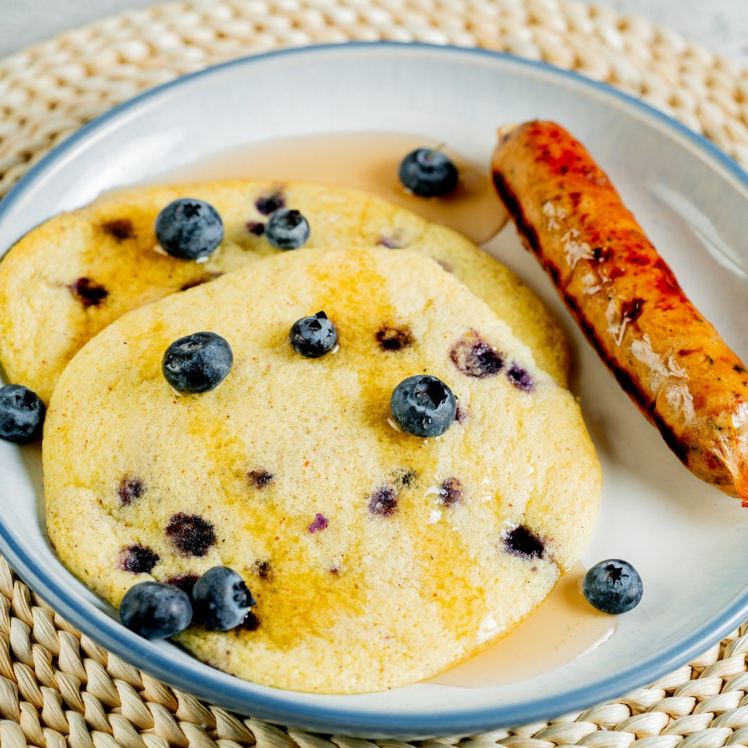 Blueberry Pancakes Protein Plate - ketolibriyum