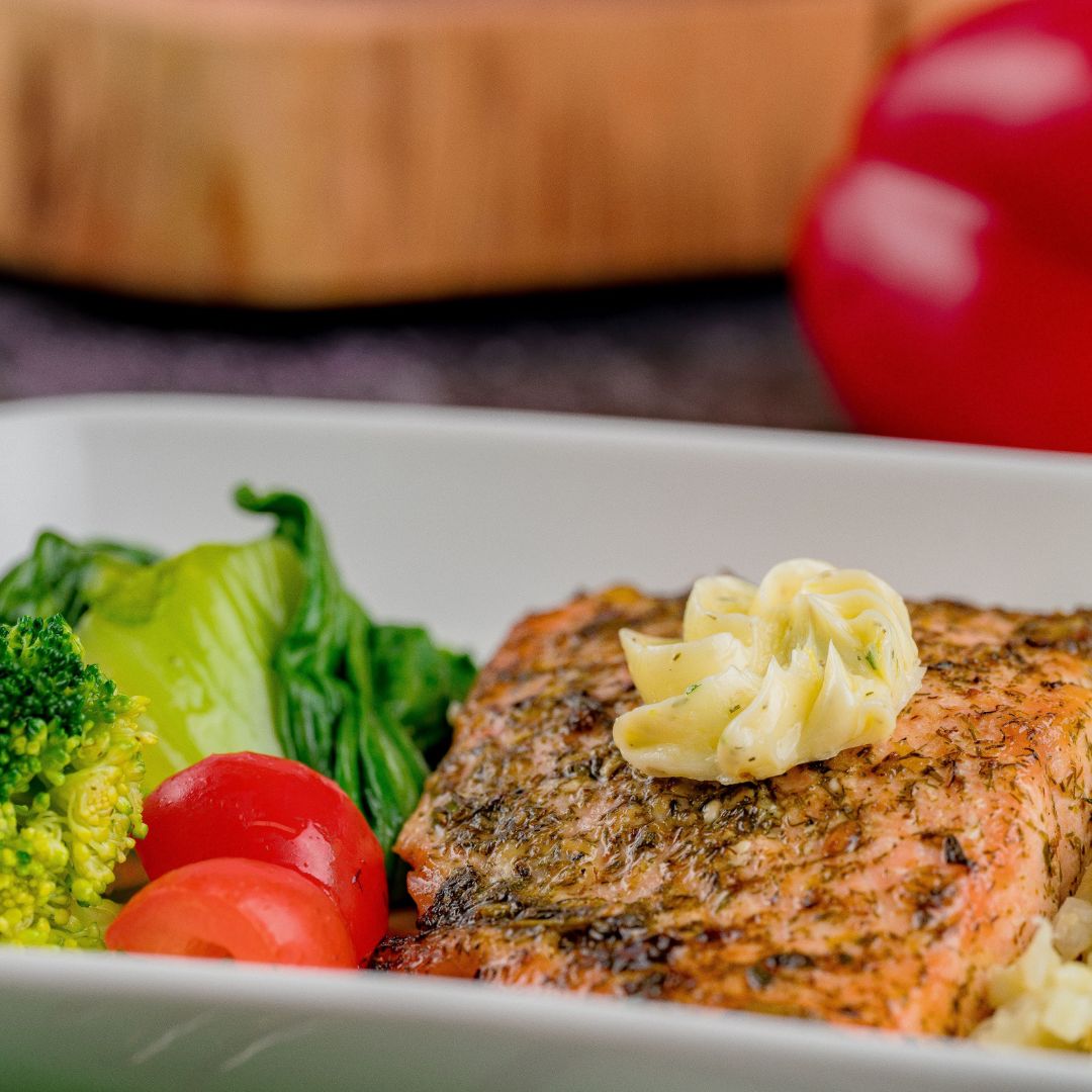 Double Citrus Salmon with Coconut Rice & Spring Vegetables - 4g Net Carb | 34g Protein | 510 Calories - ketolibriyum