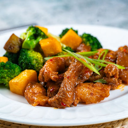 Garlic Ginger Sticky Pork with Stir Fry - ketolibriyum