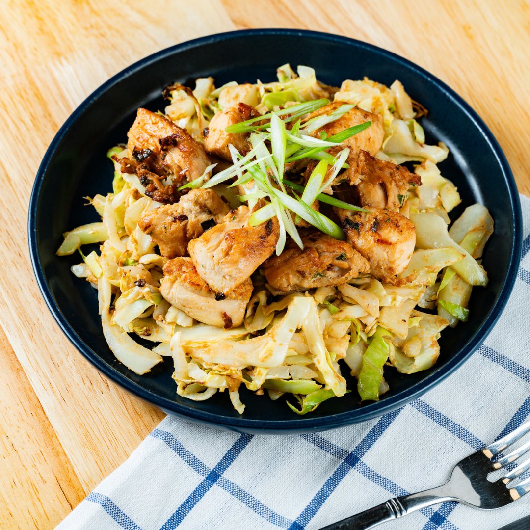 Ginger Scallion Chicken With Miso Tahini Roasted Cabbage - ketolibriyum