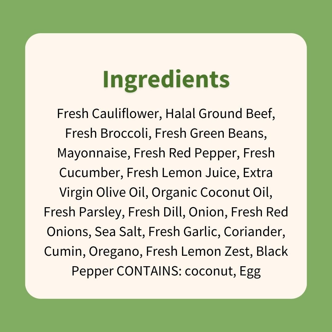 Greek Gyro Bowl with Lemon Dill Cauli-rice and Vegetables - ketolibriyum