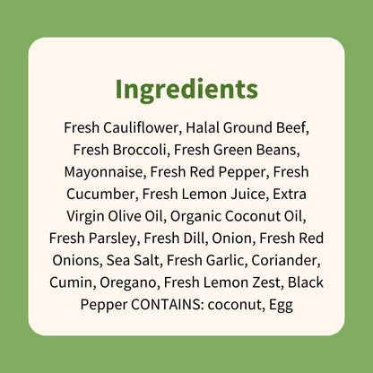 Greek Gyro Bowl with Lemon Dill Cauli-rice and Vegetables - ketolibriyum